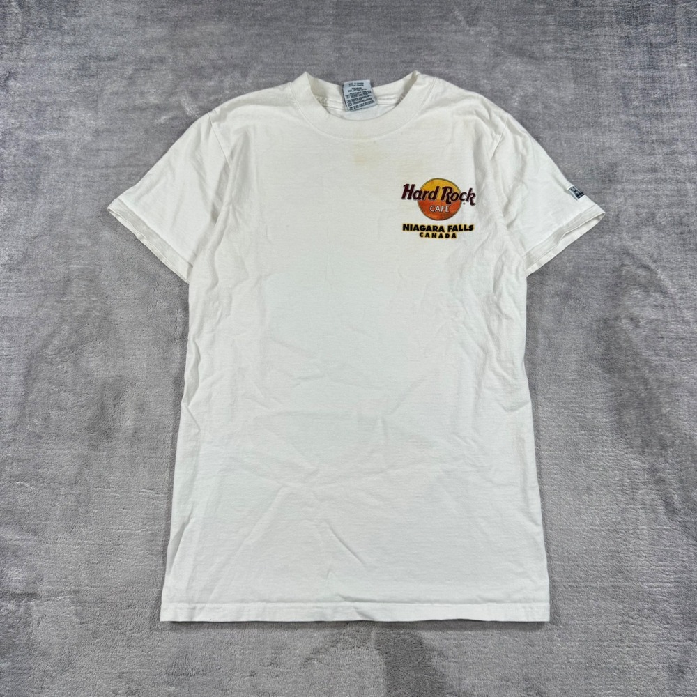 Hard Rock Cafe Shirt Men Small White Vintage 90s Niagara Falls Canada